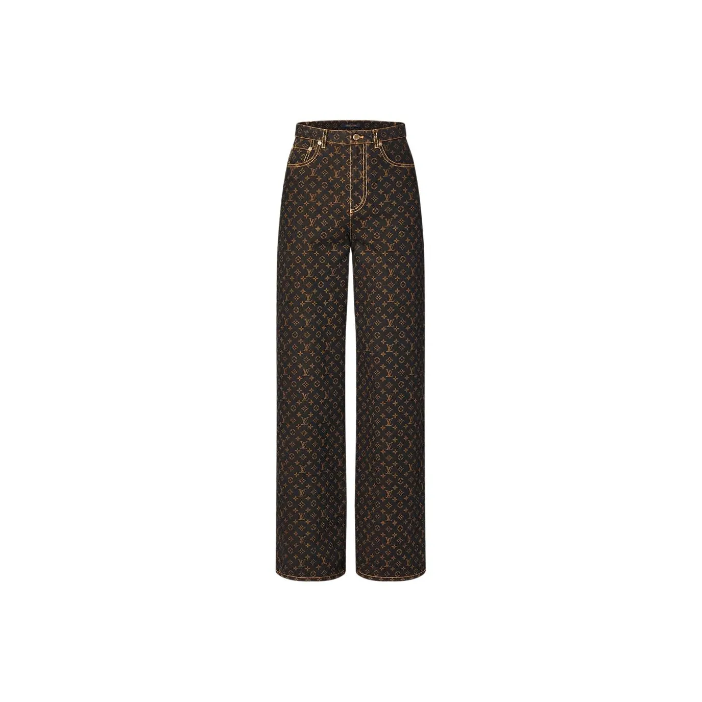LOUIS VUITTON Monogram Straight Cut Jeans