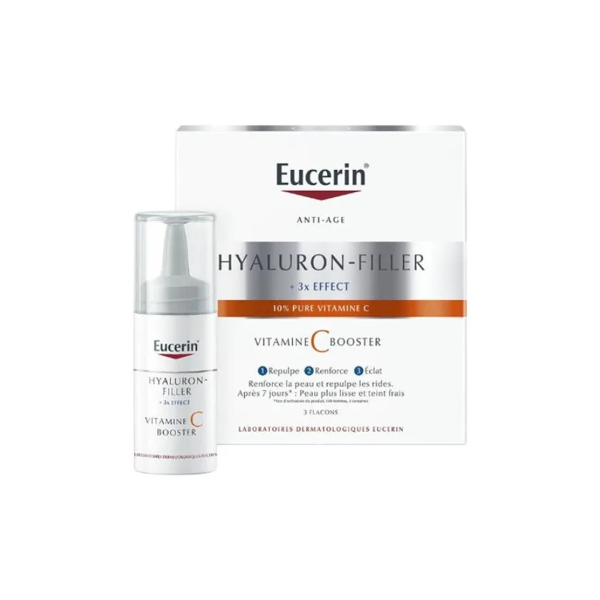 Eucerin Гиалуроновая кислота Filler+3x Results Витамин C Осветляющий Сыворотка Укрепляющий Устойчивый к морщинам 8 мл