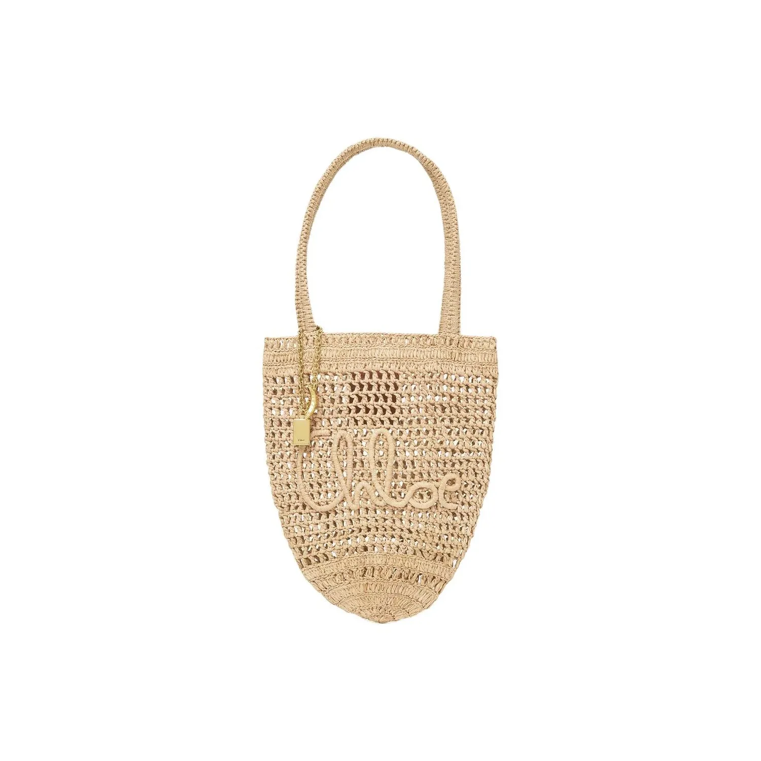 Chloe Raffia Tote Bag, Shopping Bag, Handbag Trumpets Women's Sand