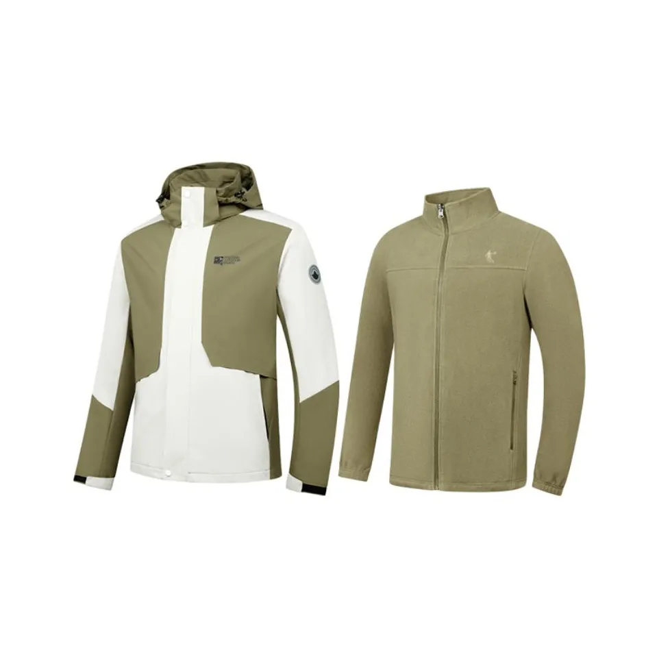 QIAODAN Водонепроницаемый Ветрозащитный And Дышащий Ветровка Мужской Стекло Ширина Зеленый Дымчатый белый