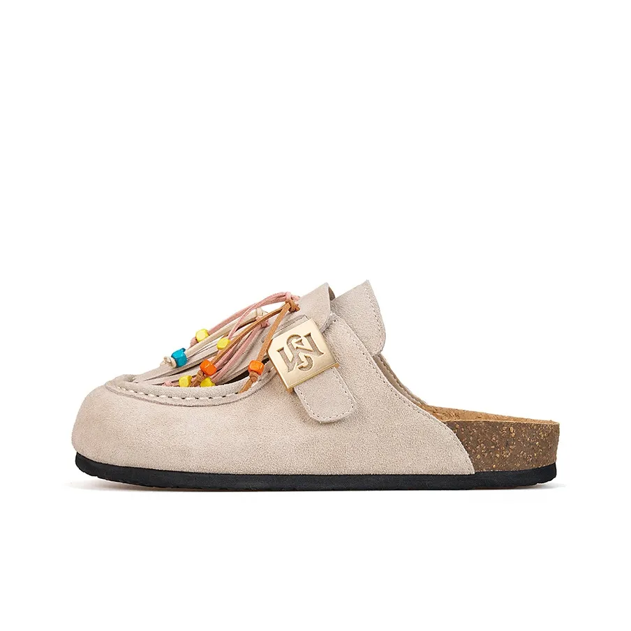 Joy Mario Резиновая подошва Вышивка Противоскользящие Домашние тапочки Женские