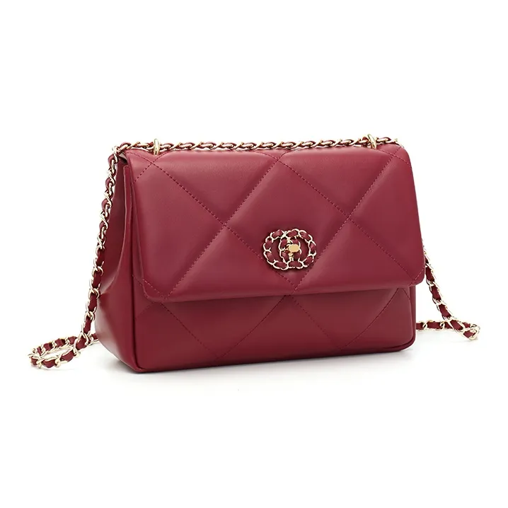 Danxilu Коровья кожа Vintage Fashion Универсальный стиль Седло Сумка Сумка через плечо Средняя Женская Красная