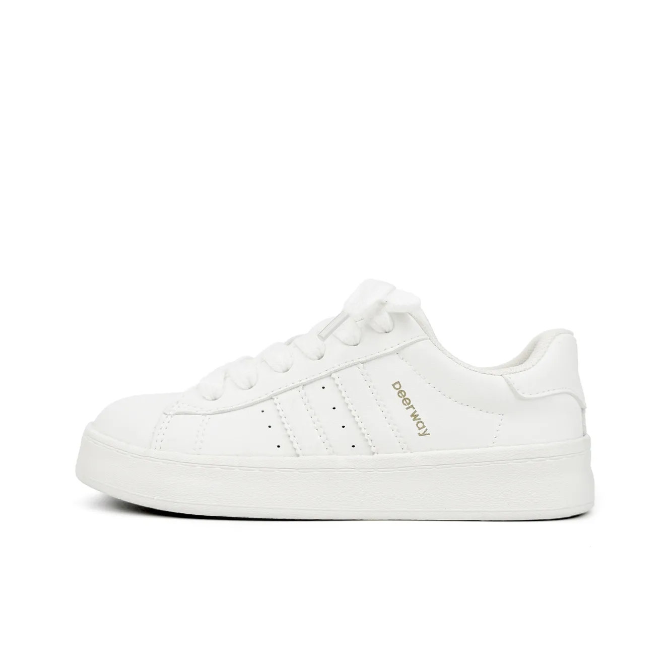 DEERWAY Высота Увеличивающая Устойчивая к Износу Низкий Топ Повседневная Обувь Женская Белая