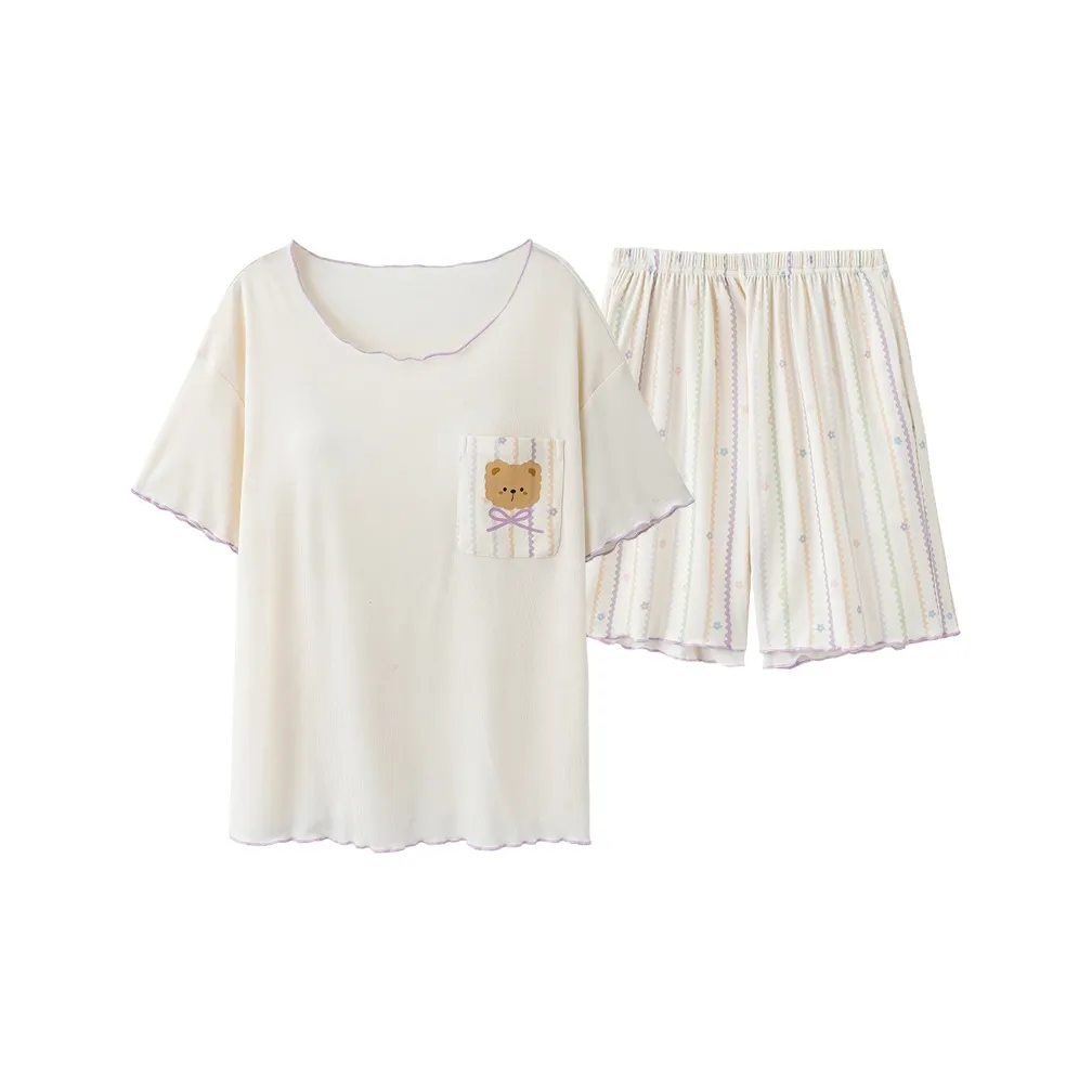 Pretty lady Экрю Женские Пижамные комплекты