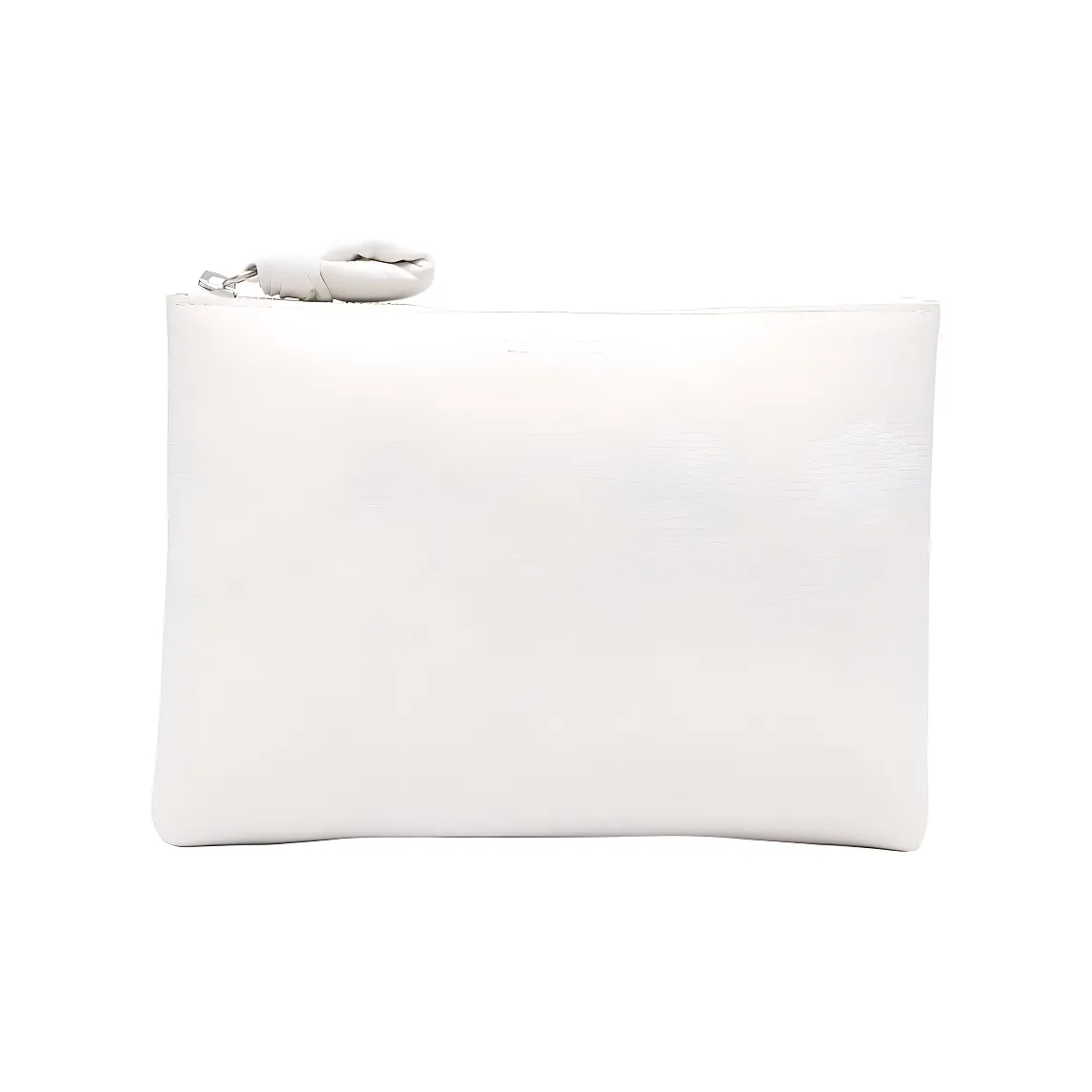 Lemaire Клатч из крупнозернистой коровьей кожи женский цвет мел белый