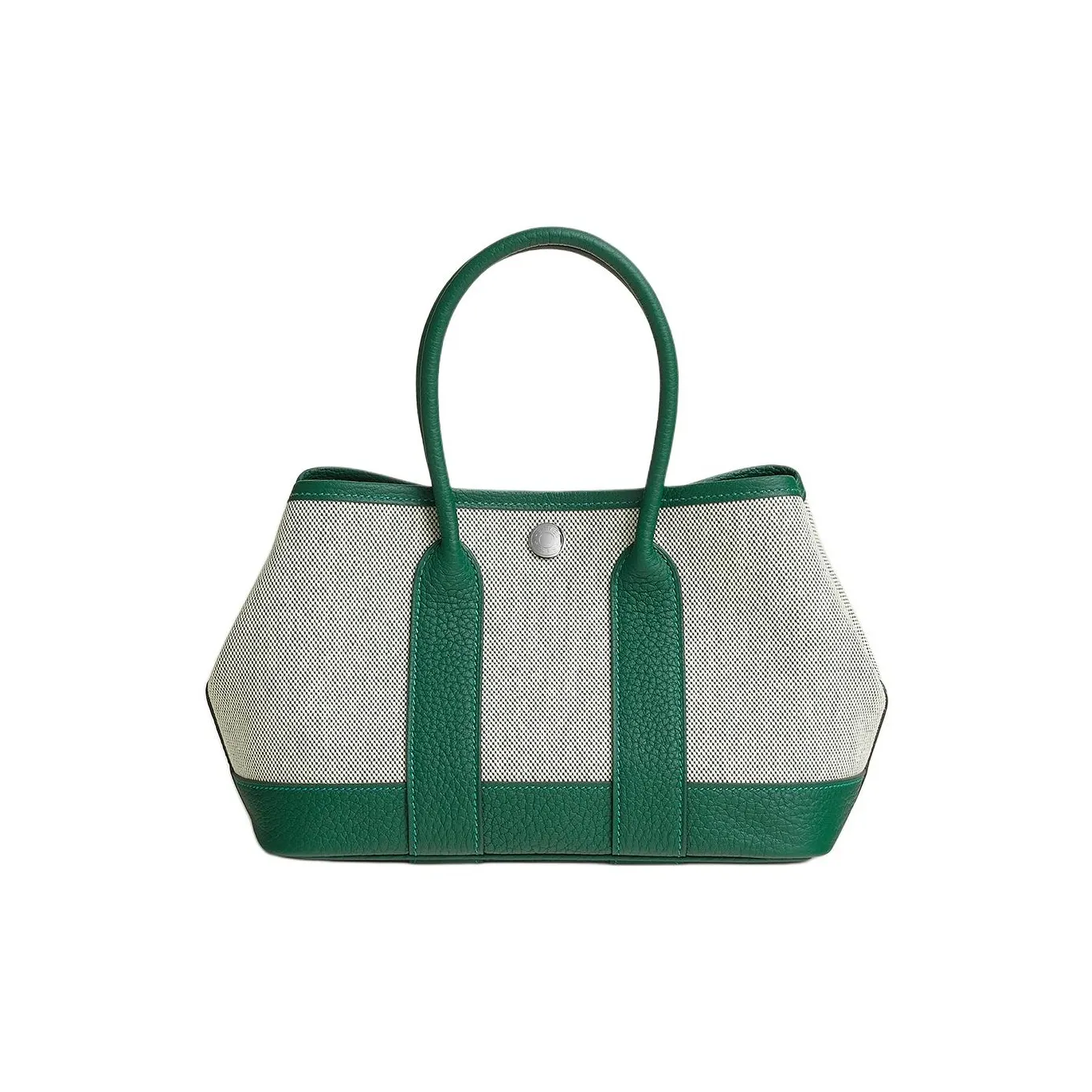 HERMES NEO GARDEN 23 Calfskin Handbag Mini Women's Light Beige & Green