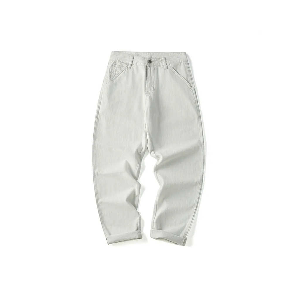 SANSHILIUJIE Белый Мужской Джинсы