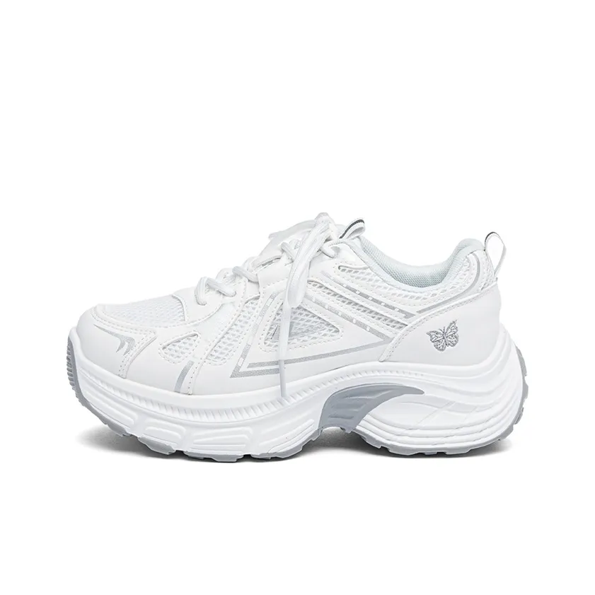 Warrior Slip-resistant Abrasion-resistant Low Top Casual Running Sneakers Women's White Silver Вариант 1 Warrior Slip-resistant Abrasion-resistant Низкий Топ Повседневные Беговые Кроссовки Женские Белые Серебряный