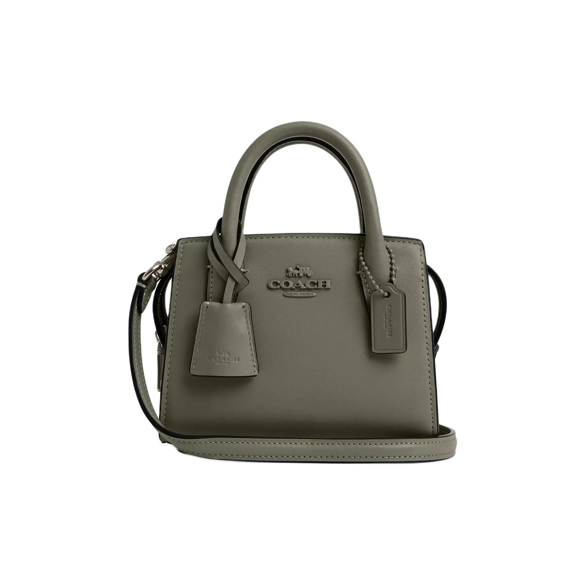 COACH Andrea Refined Calfskin Shoulder Bag, Crossbody Bag, Handbag Mini Women's Green