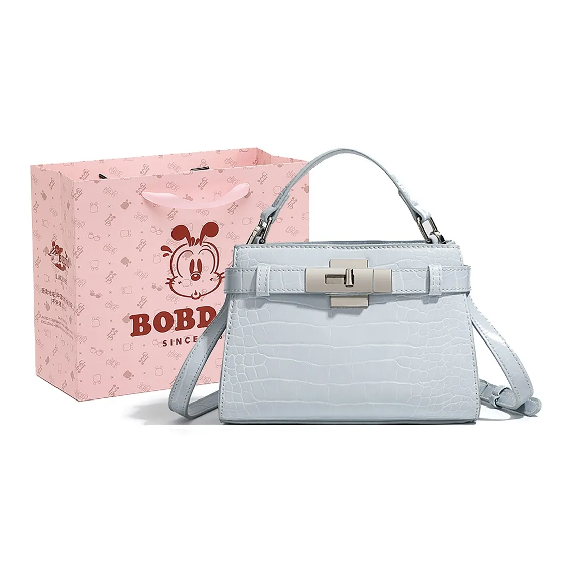 BOBDOG PU Kelly VUITTON Bag Handbag Trumpets Women's Blue