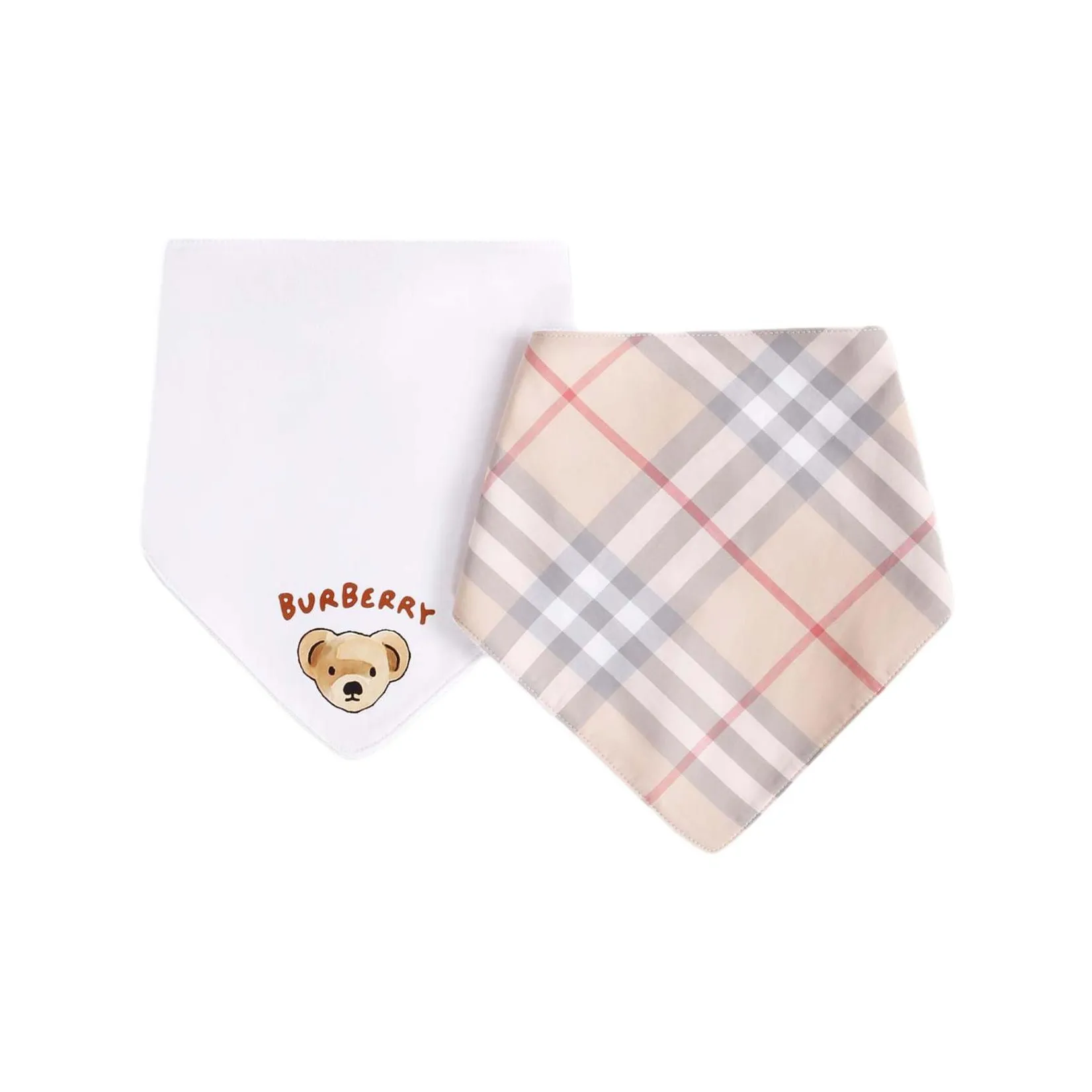 Burberry Kids Check print Bib Set Of Two