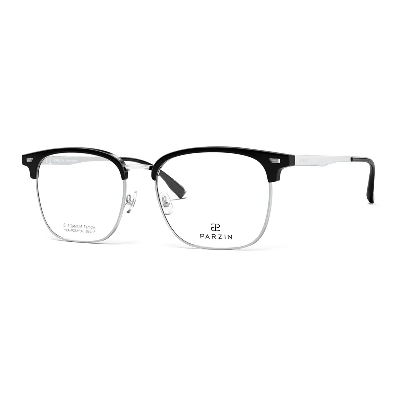 PARZIN Пластина Сплав Рамка TR Памятный пластик β-титан Оправа «брови» Оправы для очков Мужской