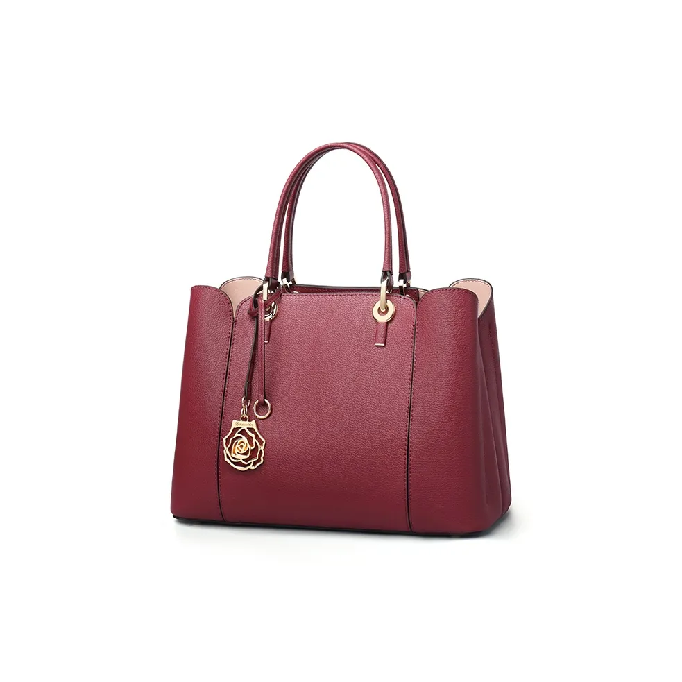 Danxilu Коровья кожа Универсальная Повседневная Сумка для поездок Текстура Женская Бургунди Серый Синий