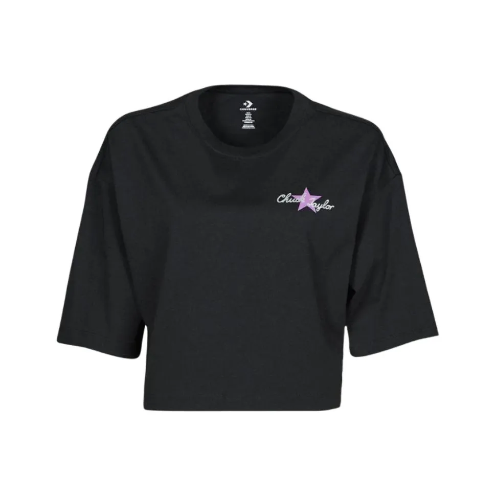 Конверс Черные Женские Футболки