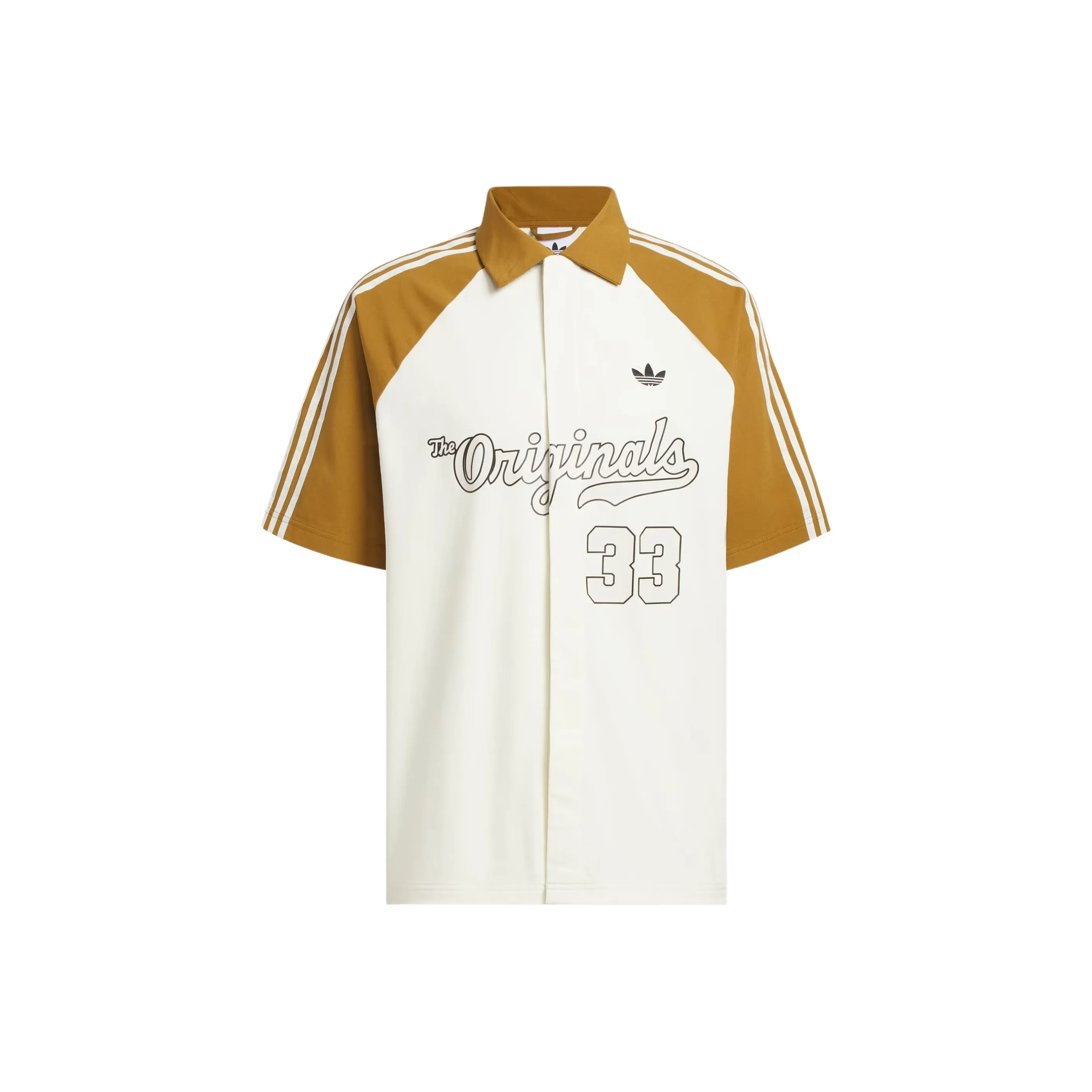 Adidas Originals Топ Зимний Shooter Длинный рукав Рубашка Унисекс Айвори Белый Бронзовый Черный