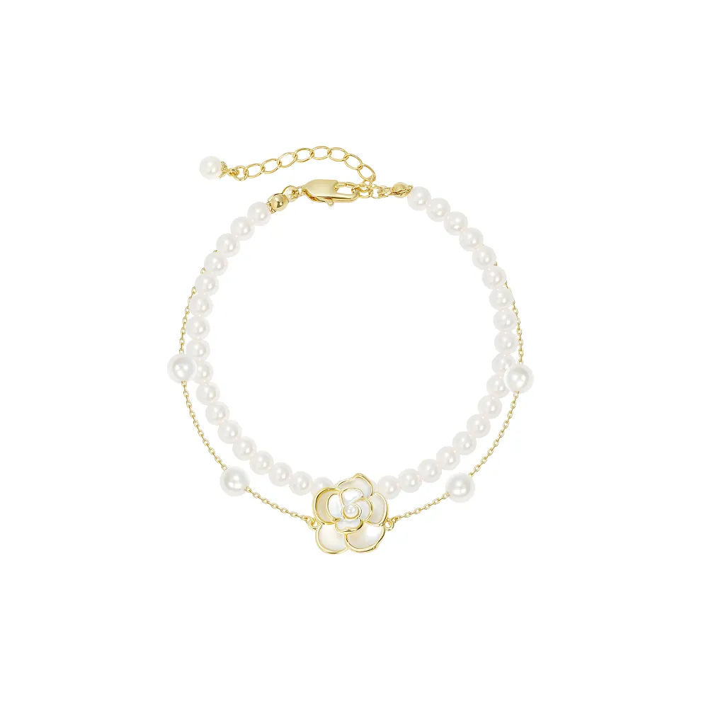 SHINE Camellia Series Copper Shell Beads Bracelets Women's
