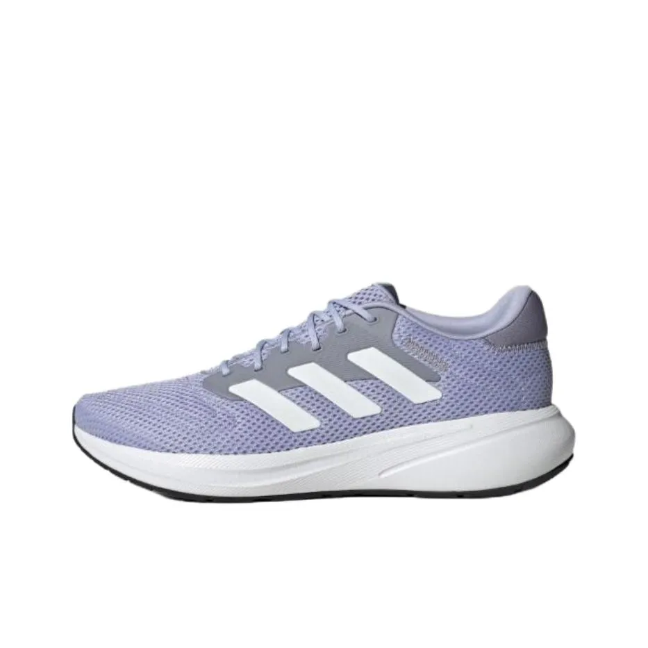 Adidas Response Runner Anti Slip Wear Resistant Low Top Running Shoes Unisex Purple White