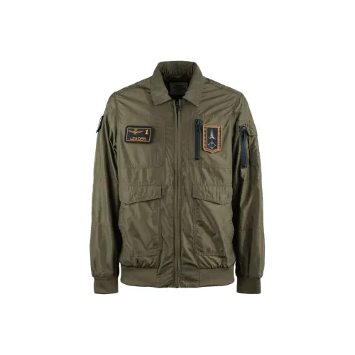 AERONAUTICA MILITARE Мужские куртки армейского зеленого цвета