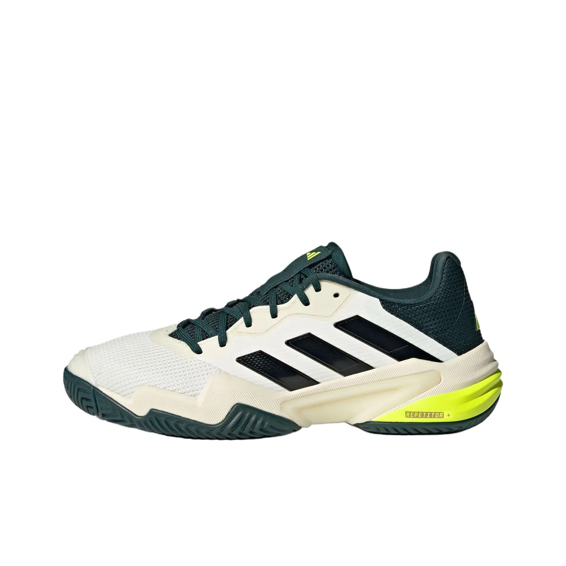 Adidas Barricade 13 Anti Slip Wear Resistant Low Top Tennis Shoes Men's White Green