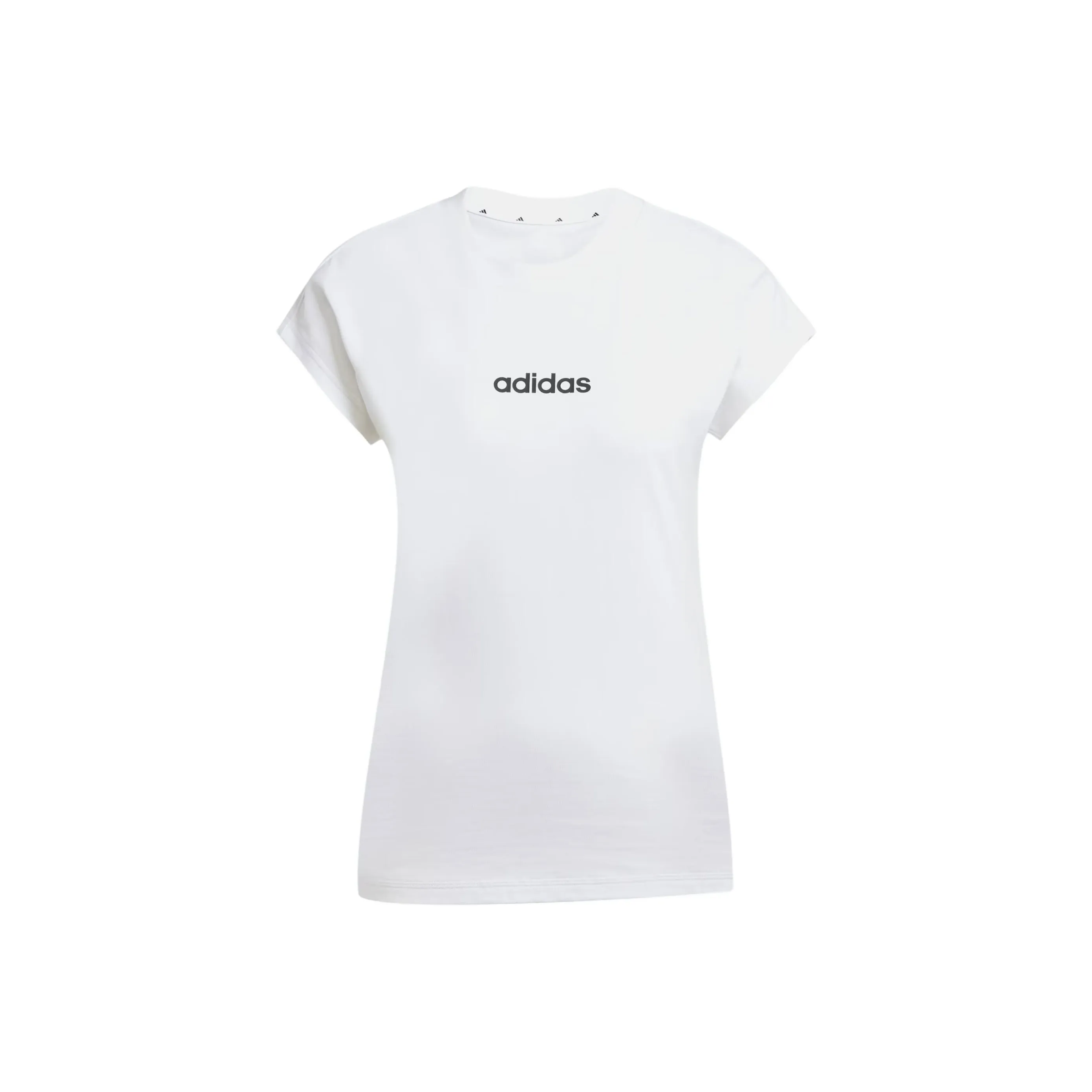 Adidas Women's Essentials Linear Cotton T Shirt White/Black