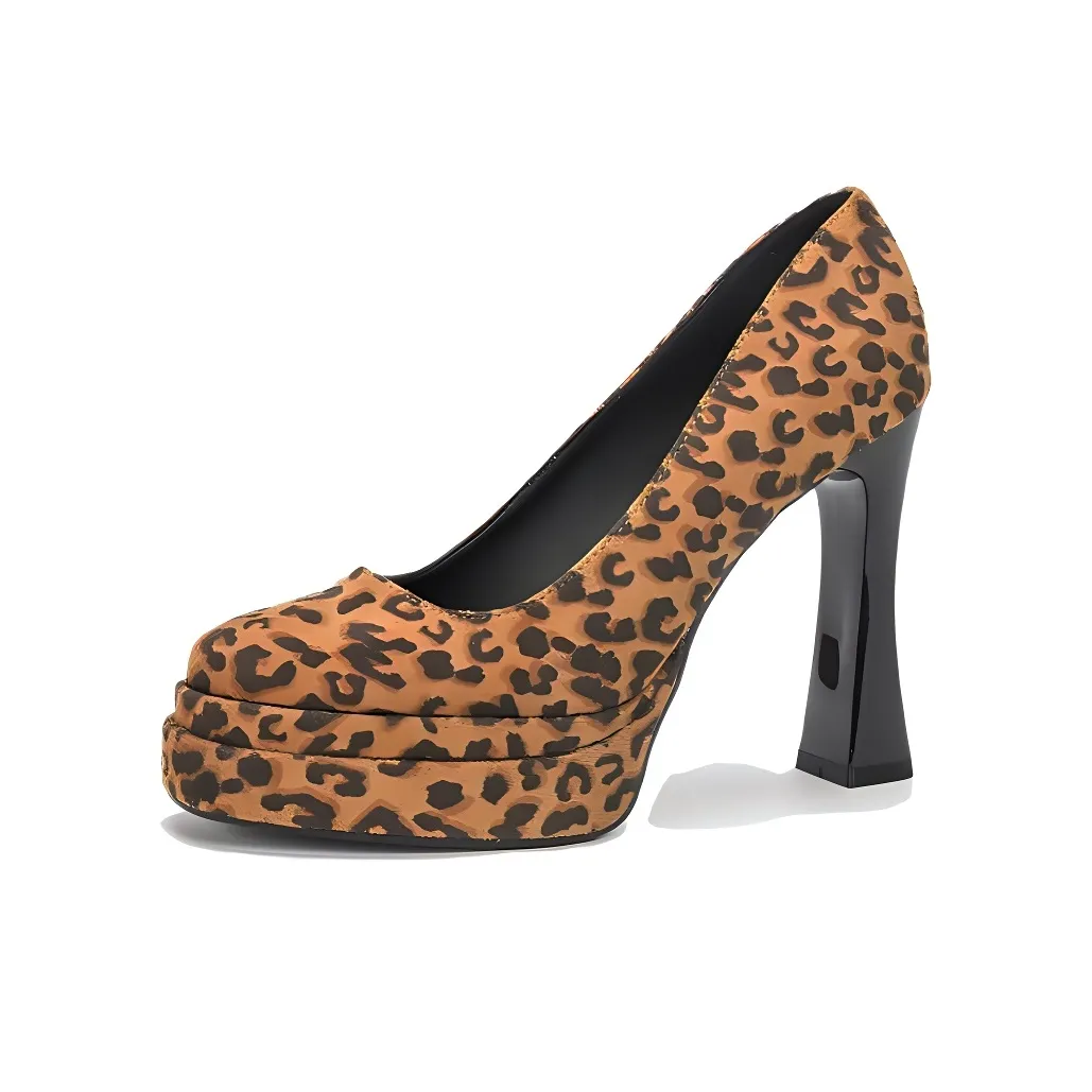 Lanza Узкий каблук Высокие каблуки Женские Леопардовый принт