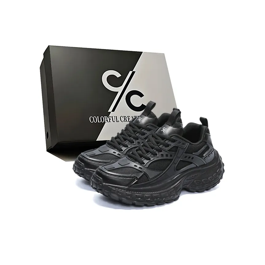 Colorful Creations Cushioning Height Increasing Abrasion Resistant Breathable Low Top Chunky Sneakers Men's