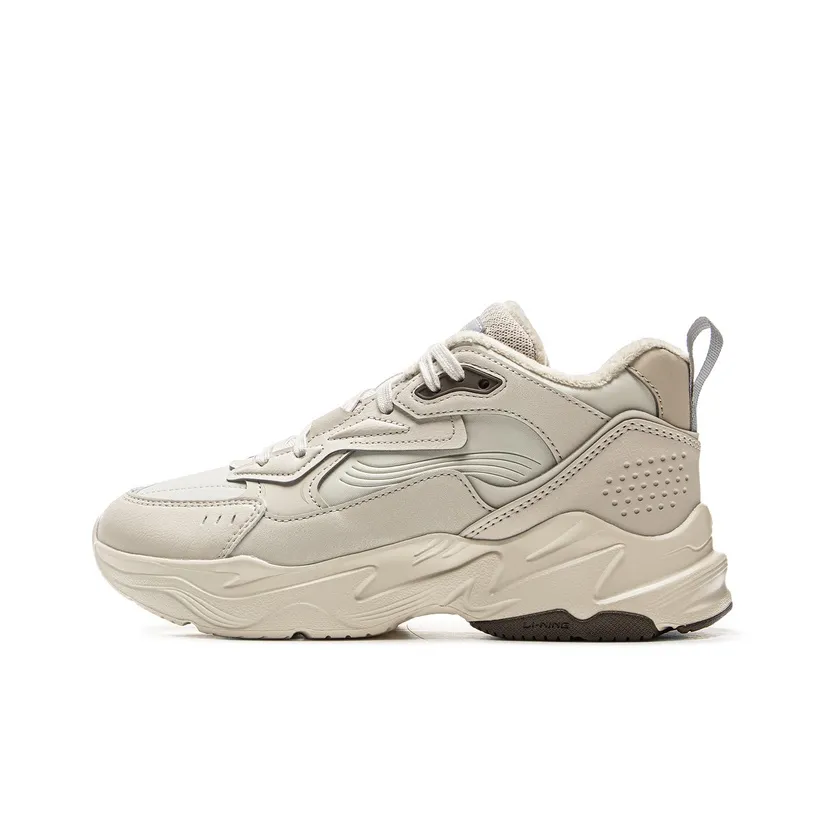 LINING Дышащий и Устойчивый к истиранию Низкий Топ Кэжуал Женский Серый Белый