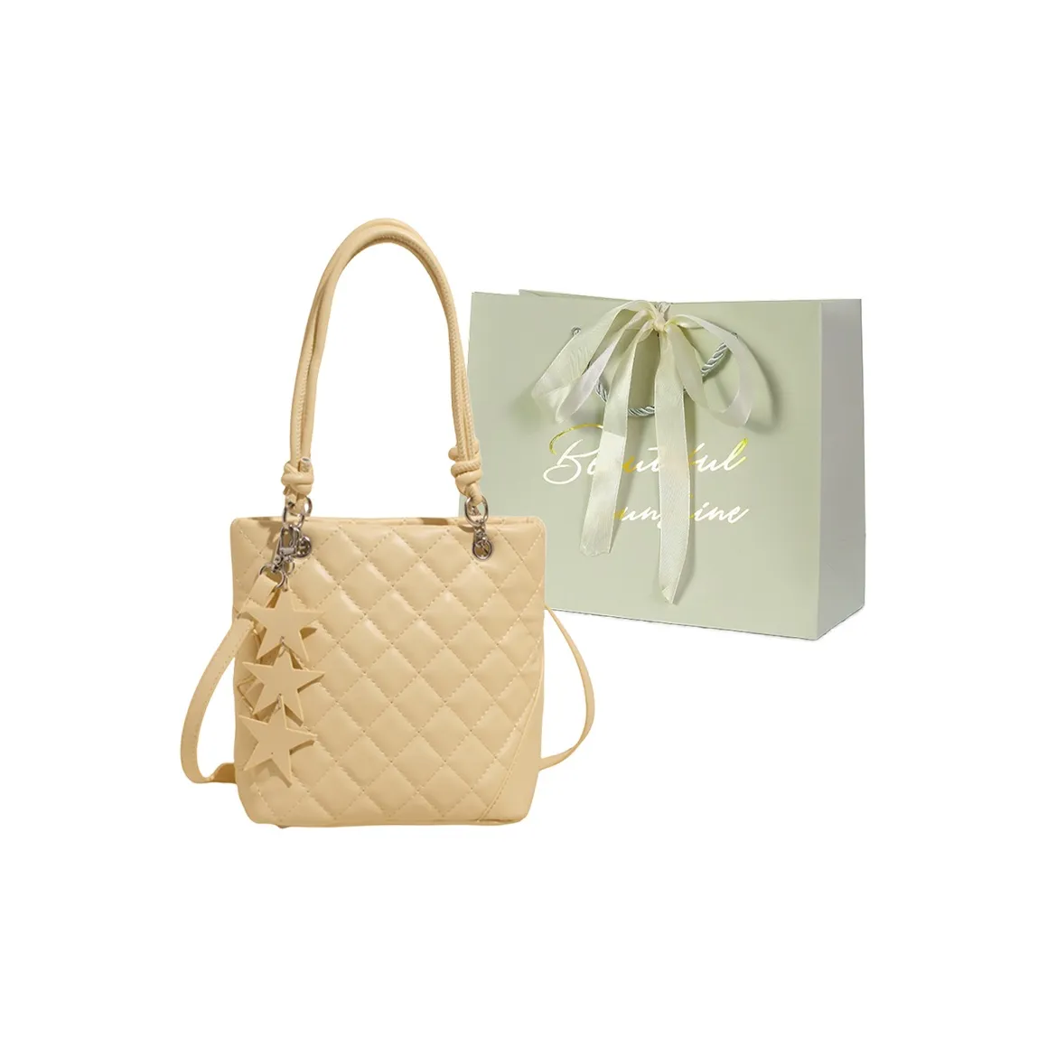 JIANGLIDA ПУ (полиуретан) Сумка-ведро Сумка на одно плечо Женская Желтая Серебряная Черная