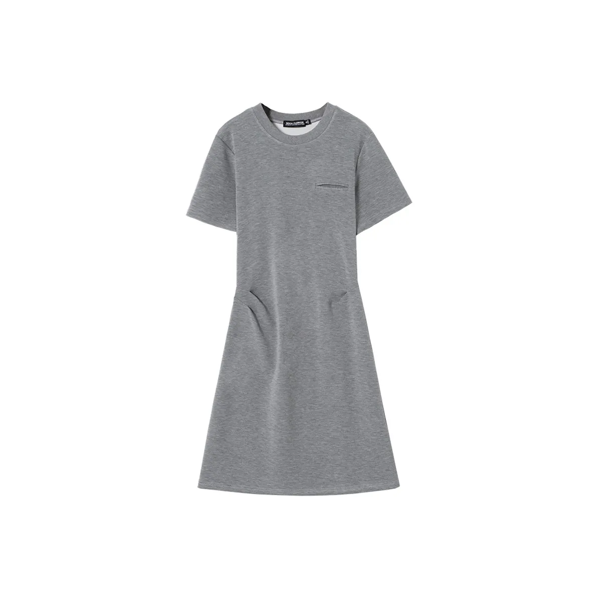 SOON FLOWER Короткий рукав Платье Женское Серое