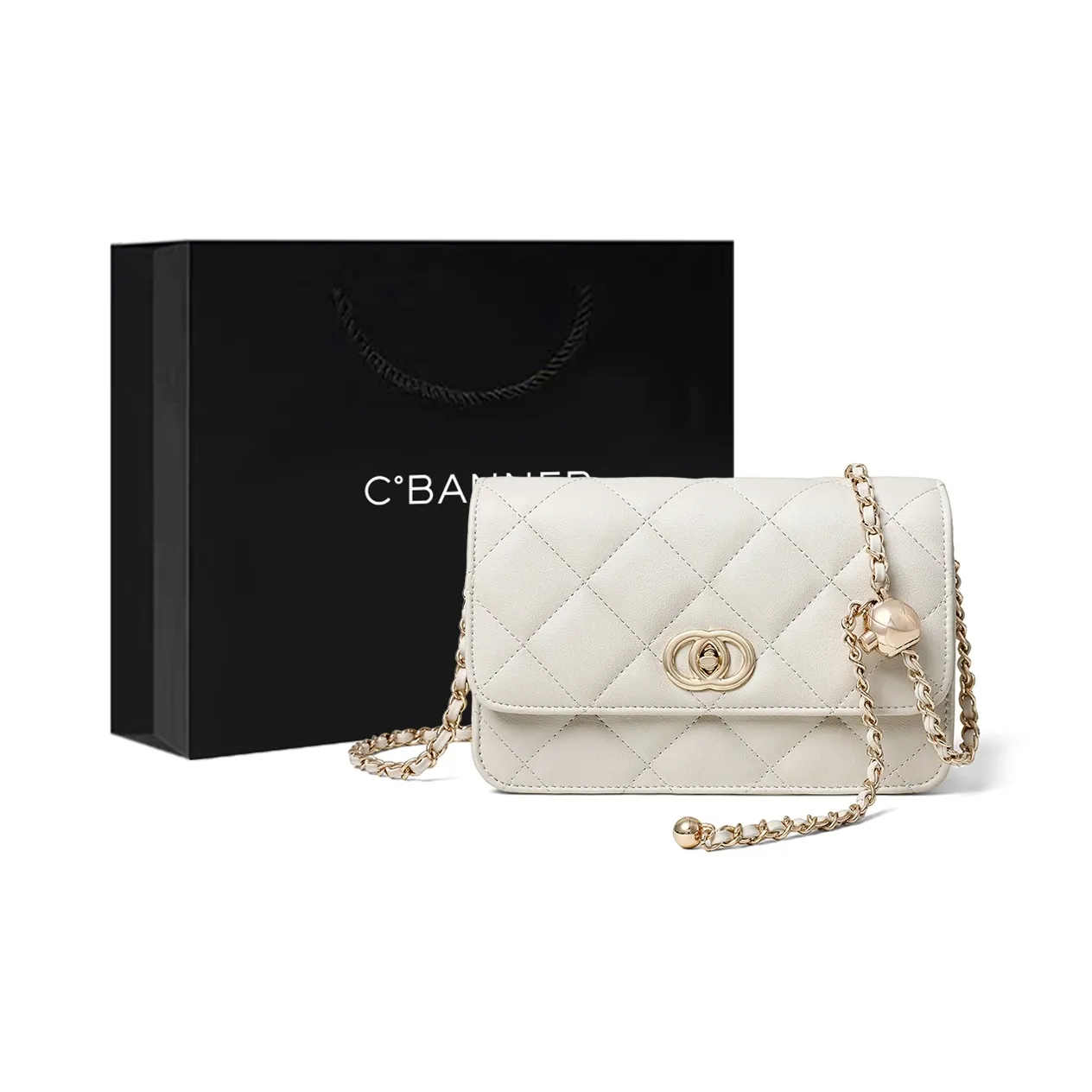 C°BANNER Сумка из коровьей кожи с цепочкой сумка через плечо обычная женская белая