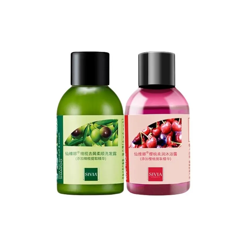 XIANWEINA Вишня Шампунь и Кондиционер Наборы Гелевая Точка для душа Очищение Увлажнение 60мл+60мл