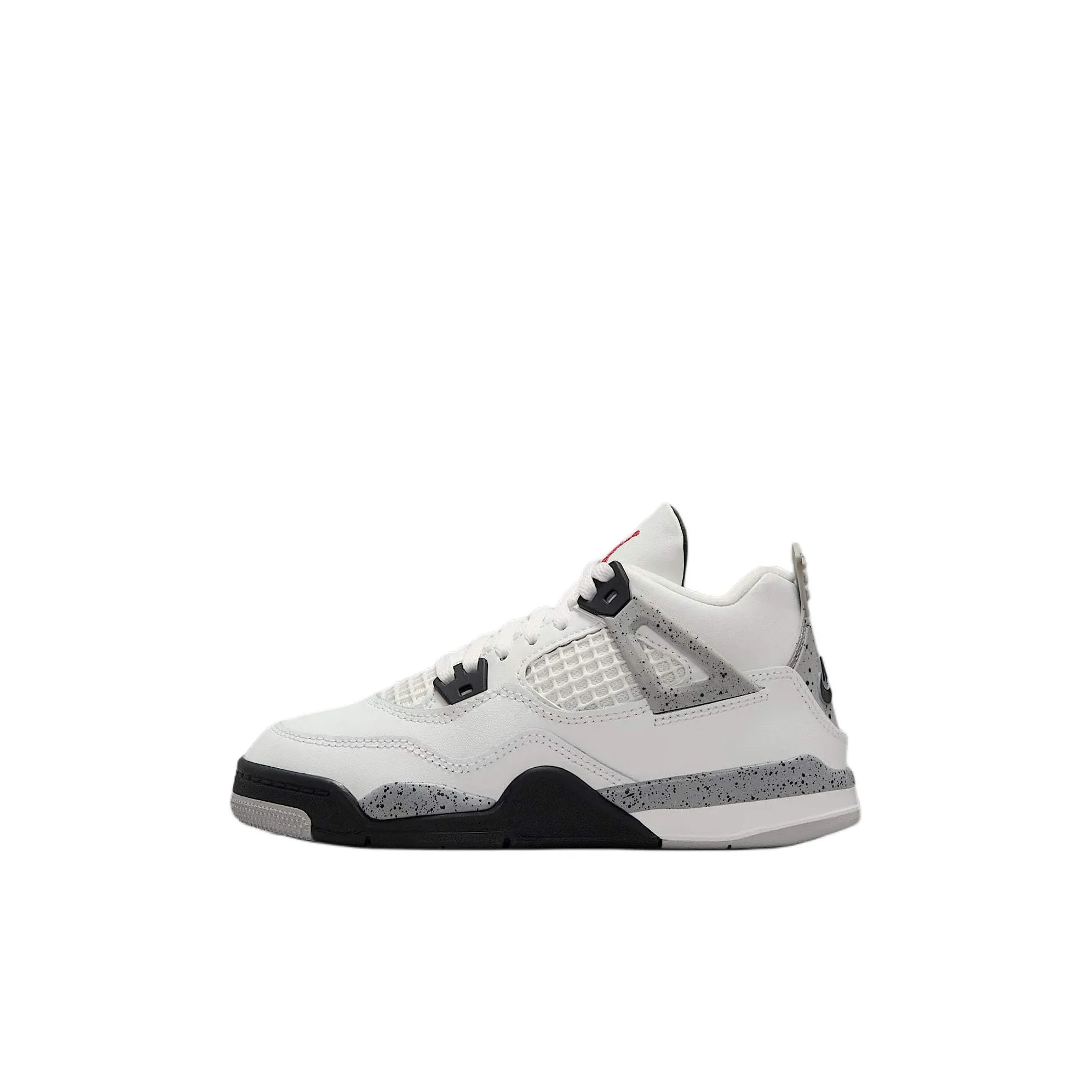 Jordan Air Джордан 4 Детские баскетбольные кроссовки MID Топ Белый черный Пре-школа