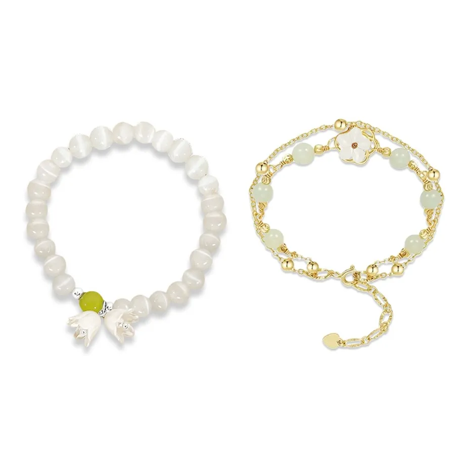 RINGLOVE Glass Cat Eye Bracelets Women's