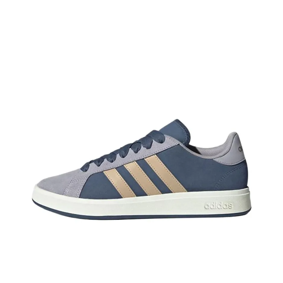 Adidas Grand Court Base 00s Устойчивые к истиранию низкие скейтборд-кроссовки Unisex Серый Синий