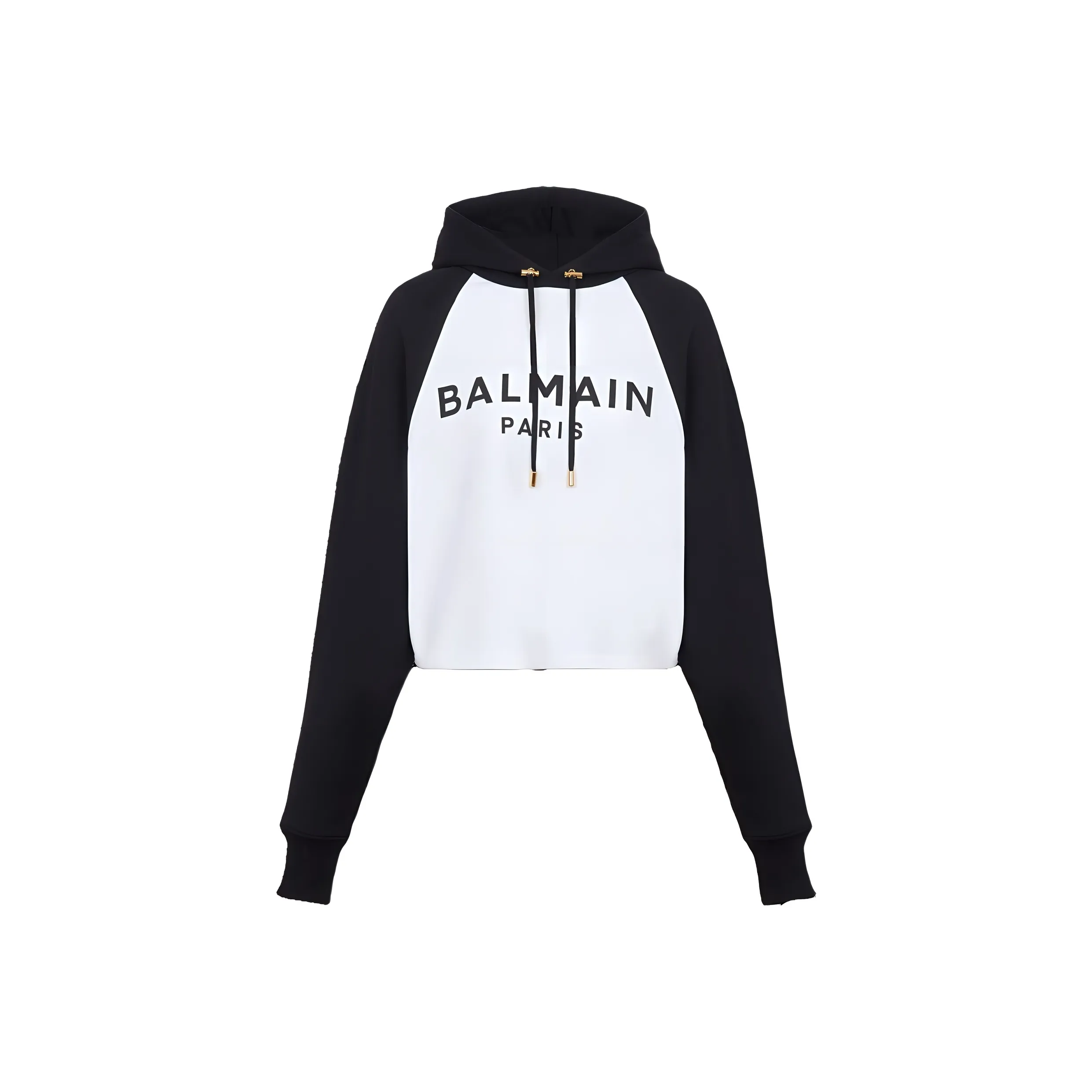 BALMAIN Logo Printed Drawstring Hoodie