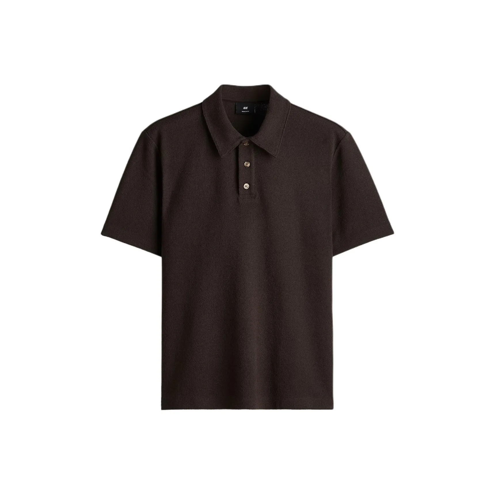 H&M Polo Shirts Men's Dark Brown