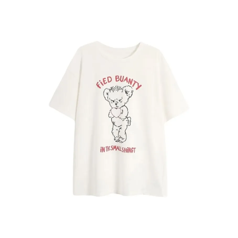 DANCANG Свободный крой Повседневный Большой размер Короткий рукав Т-рубашки Женские