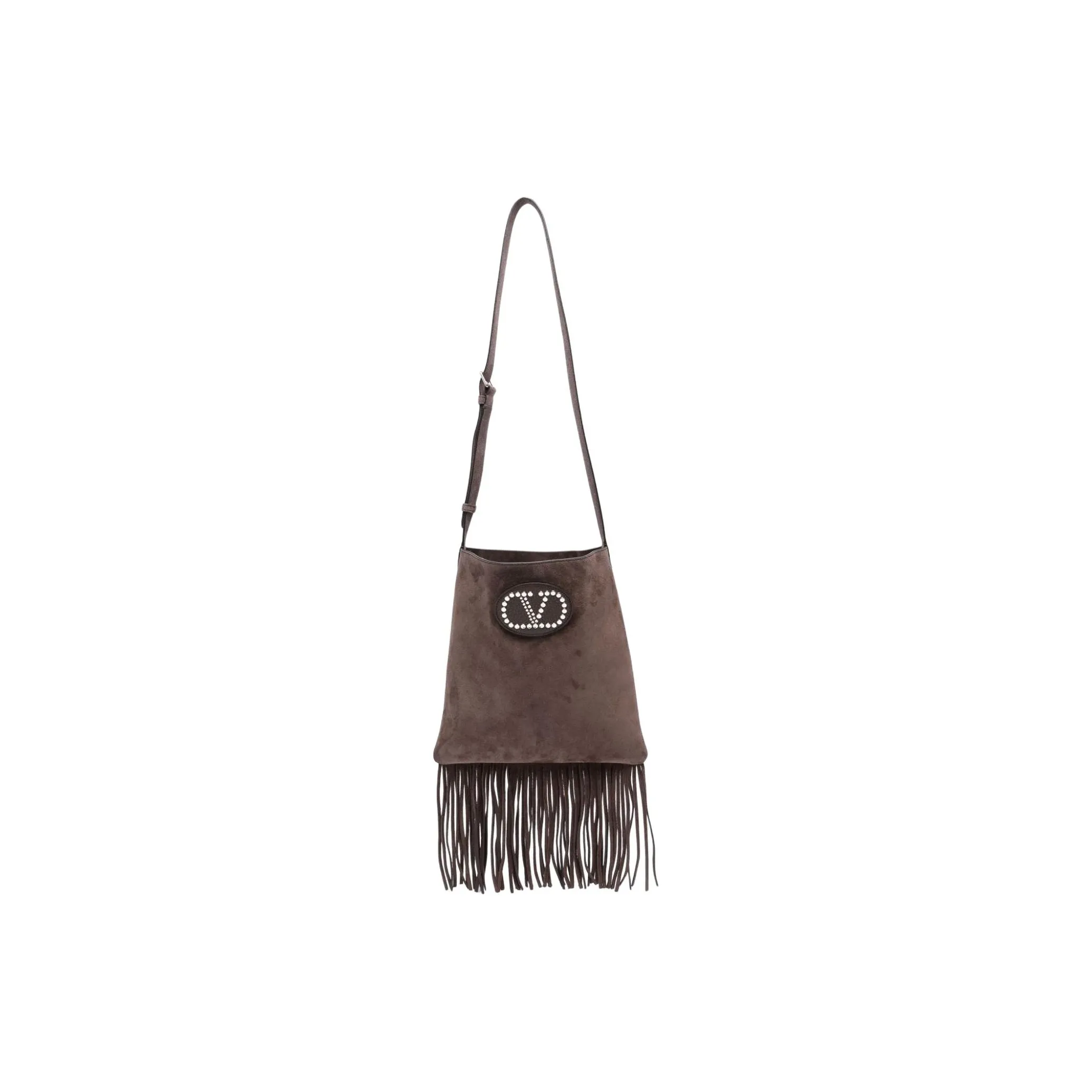 Valentino GARAVANI Nubuck Leather Shoulder Bag Women's Taupe