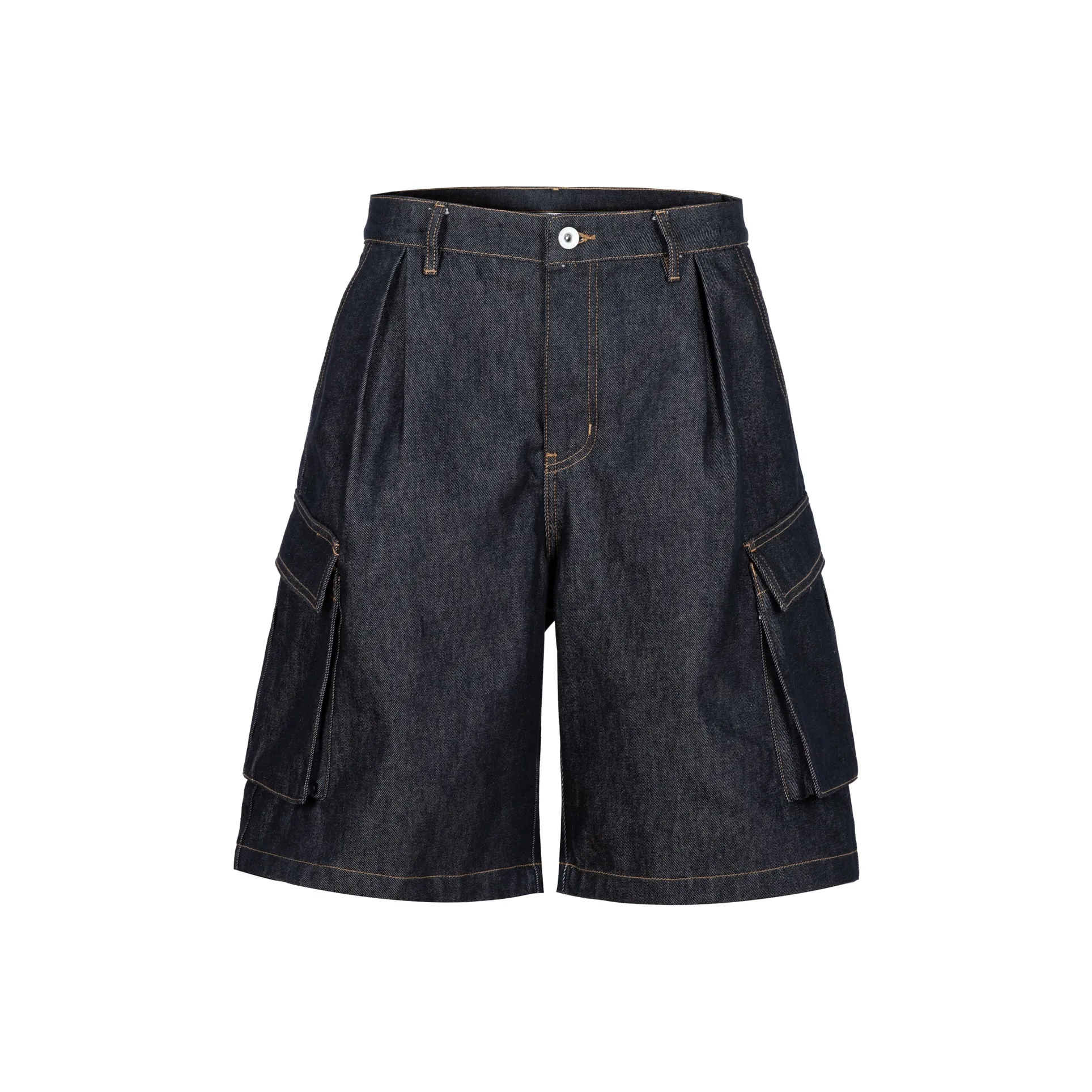 ORANGE DRAGON 2025 Летние Джинсовые Шорты Унисекс Темно-Синий