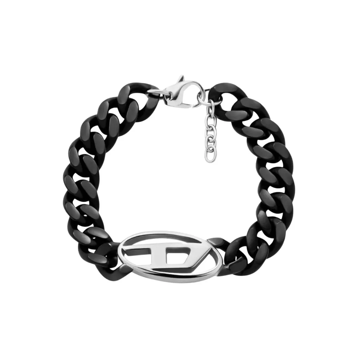 DIESEL Стальной браслет мужской черный