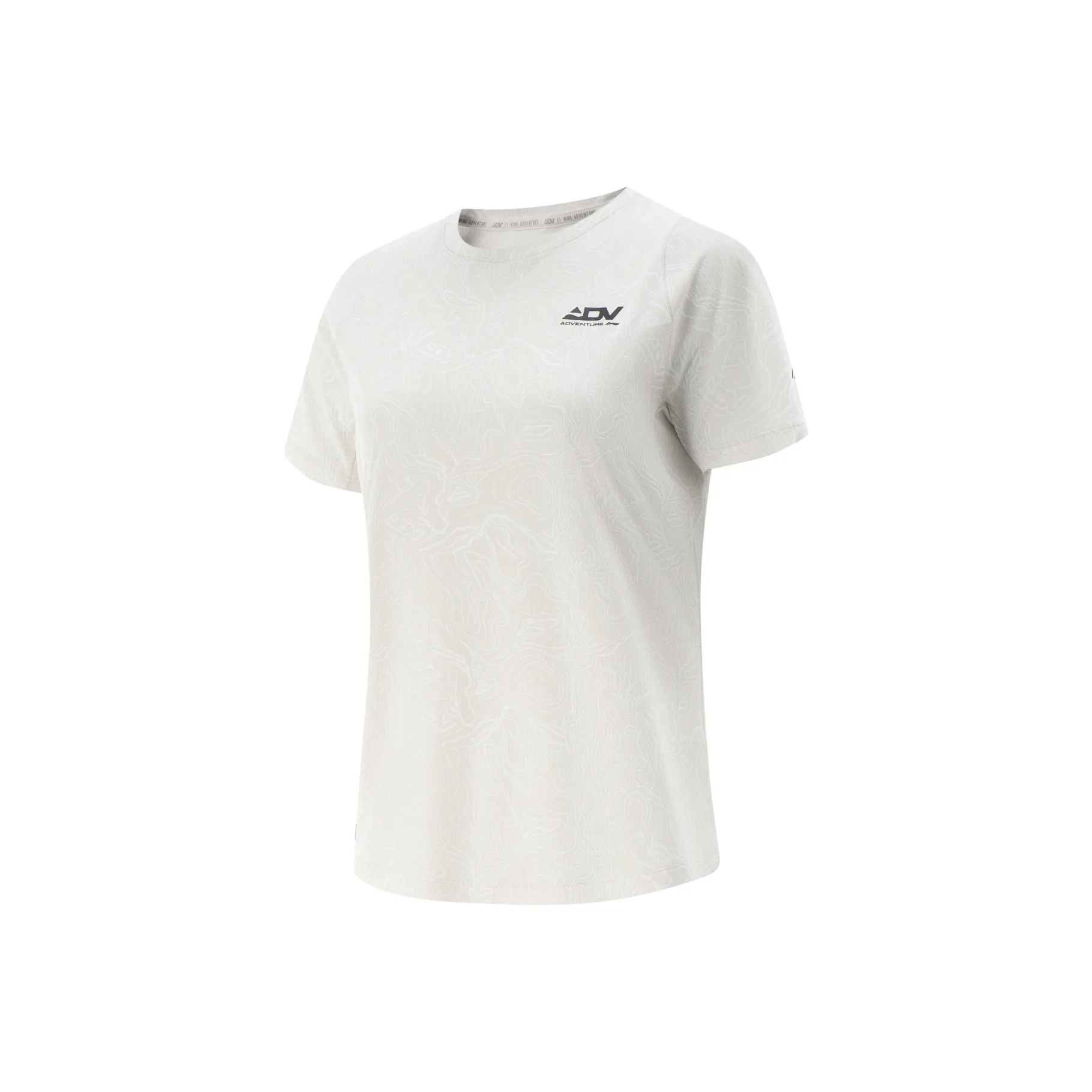 LINING RUNNING Collection Т-рубашка Женская Белая Birch Серый Полное Покрытие С принтом