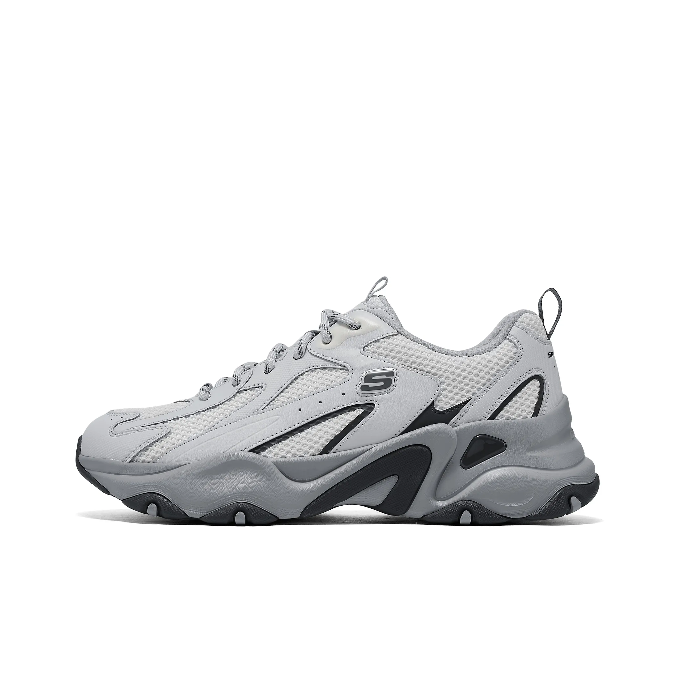 Skechers Устойчивые к истиранию Низкие Топ Кроссовки для бега Мужские Светло-серые