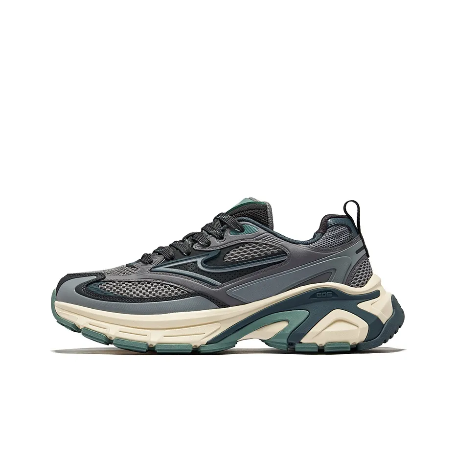 Erke Hongyu 2.0 Breathable And Wear resistant Low Top Chunky sneakers Sneaker Men's Steel Gray Cool Gray