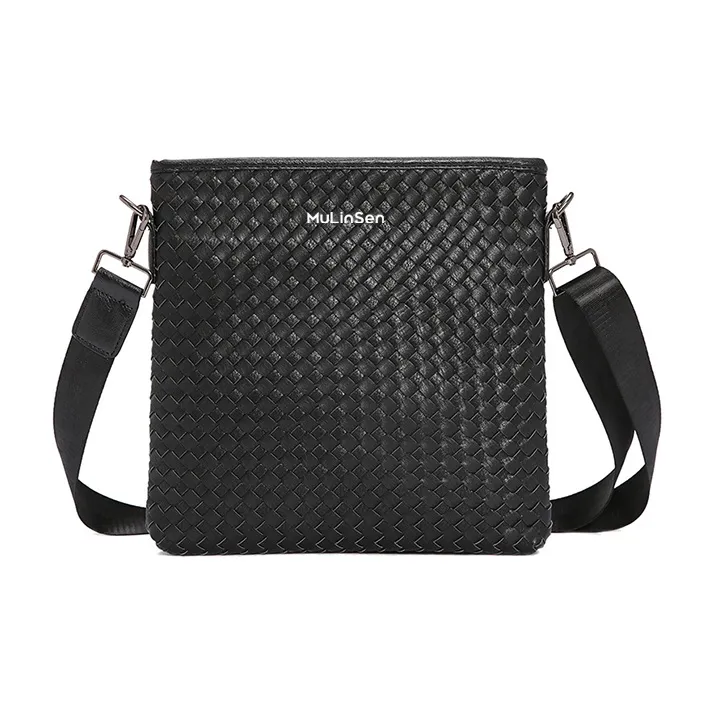 Mulinsen ПУ (полиуретан) Сумка через плечо Унисекс Черная