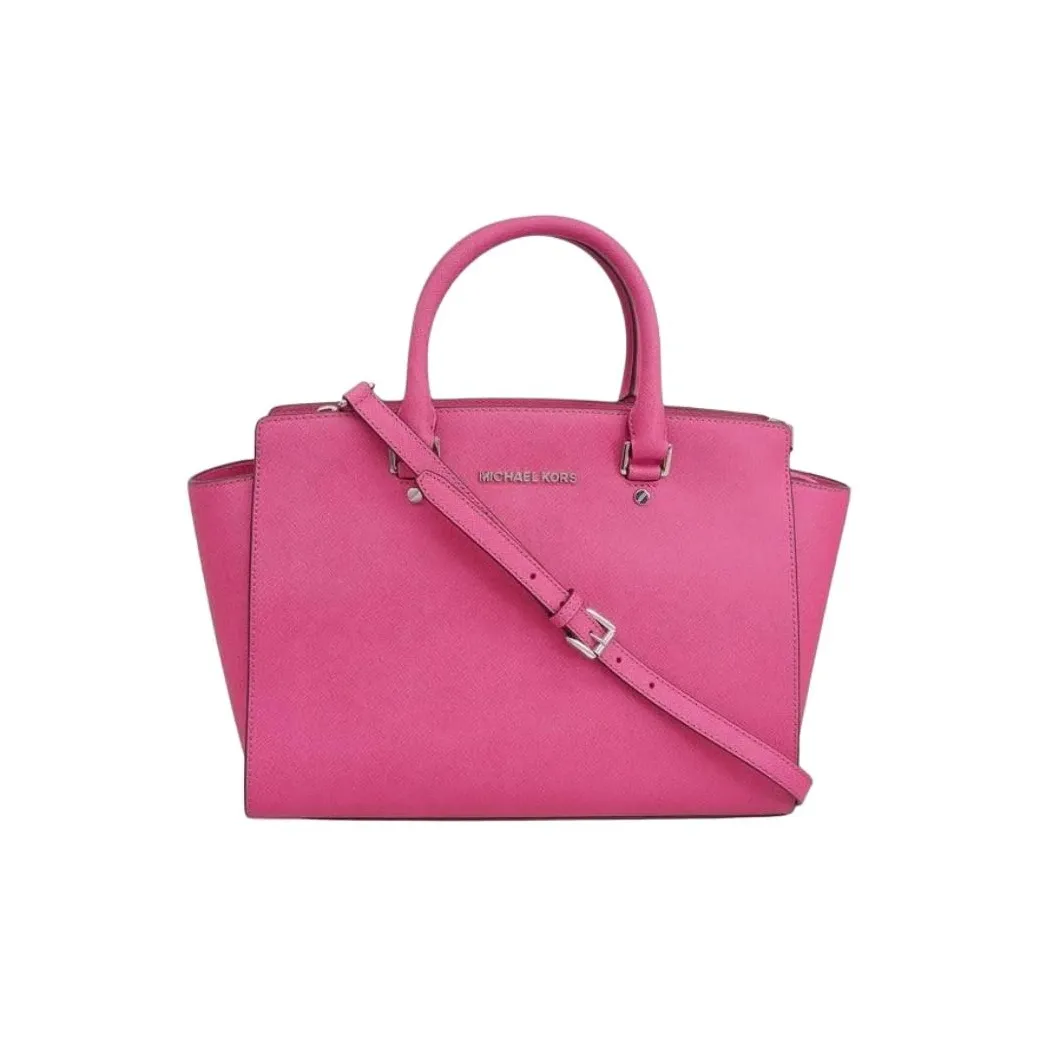 MICHAEL KORS Selma Leather Shoulder Bag, Crossbody Bag, Handbag Tubas Women's Raspberry Pink