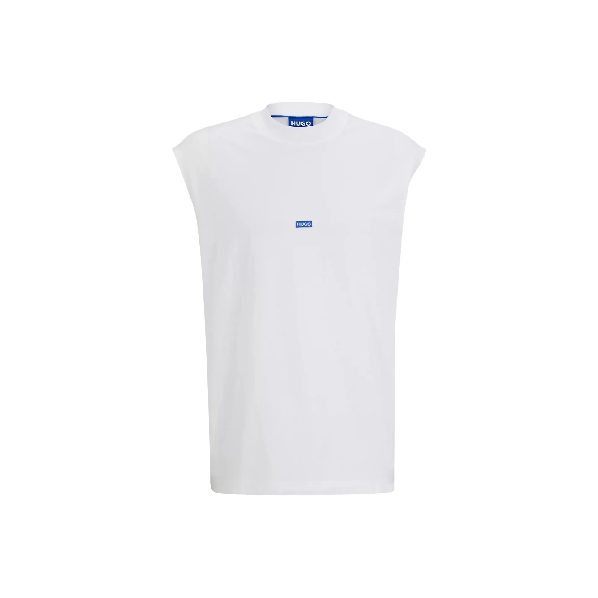 Hugo Logo Embroidered Sleeveless T Shirt