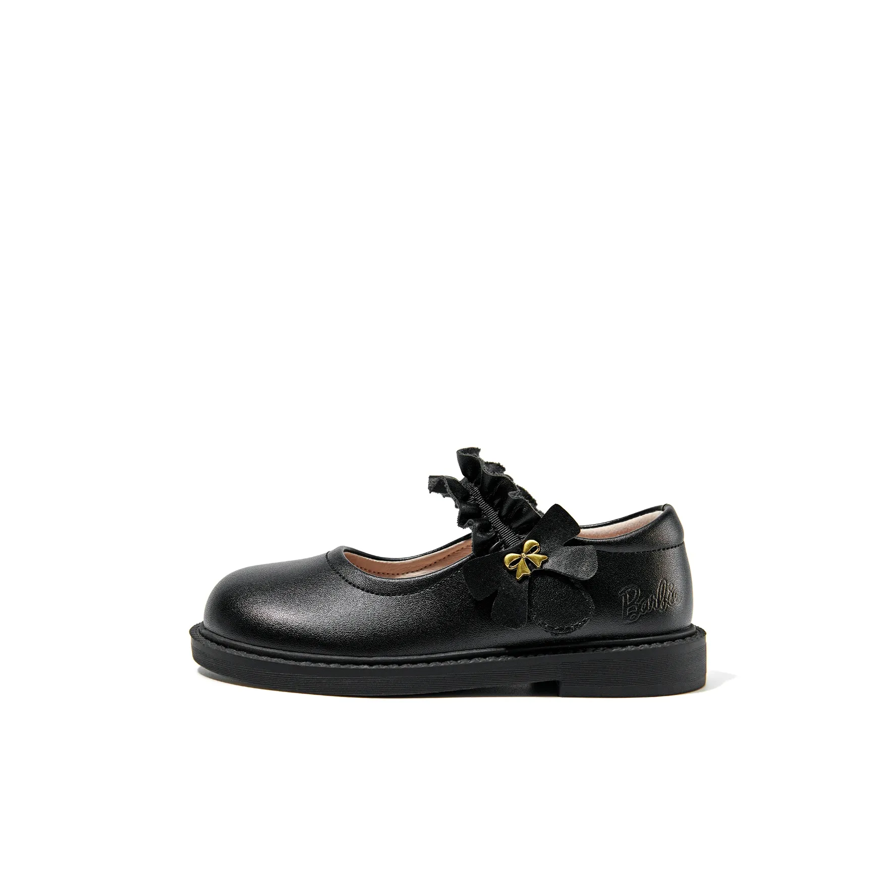 Барби Низкий Топ Кожаные Туфли Черные Детские