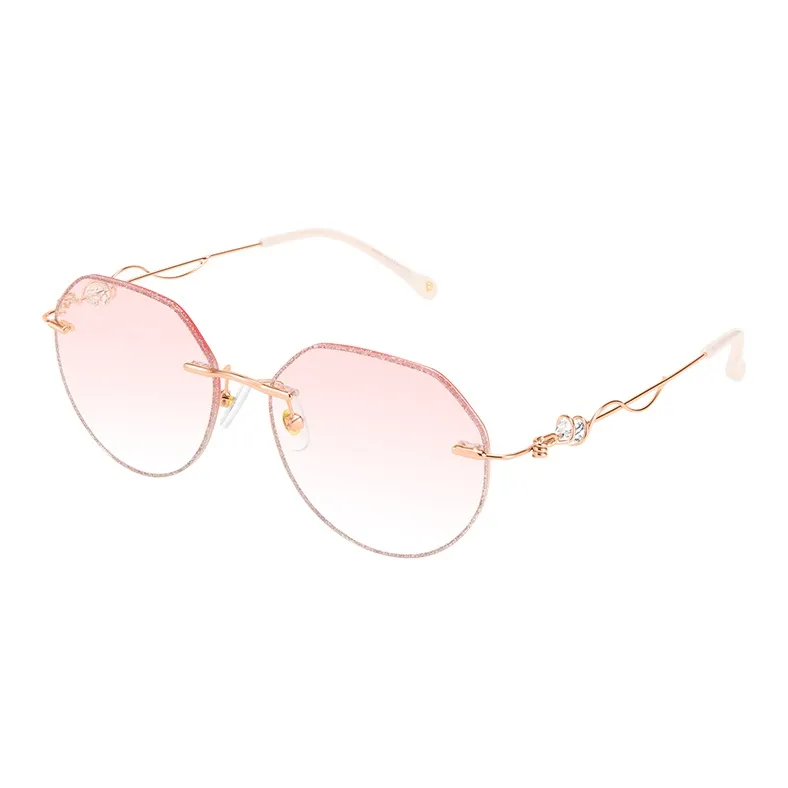 MUYKUY Metal Oval Sunglasses Women's