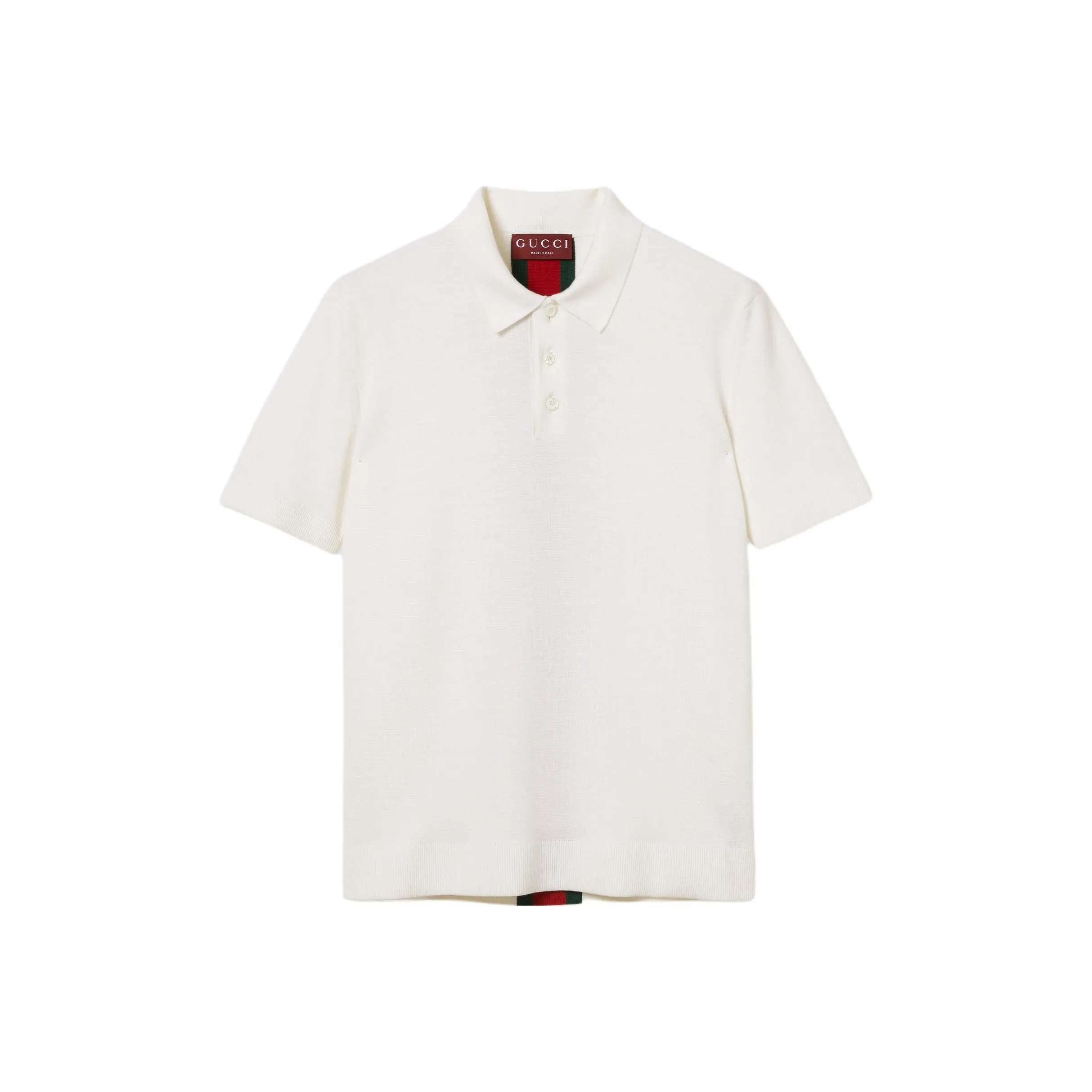 GUCCI Knit Wool Polo Shirt With Web