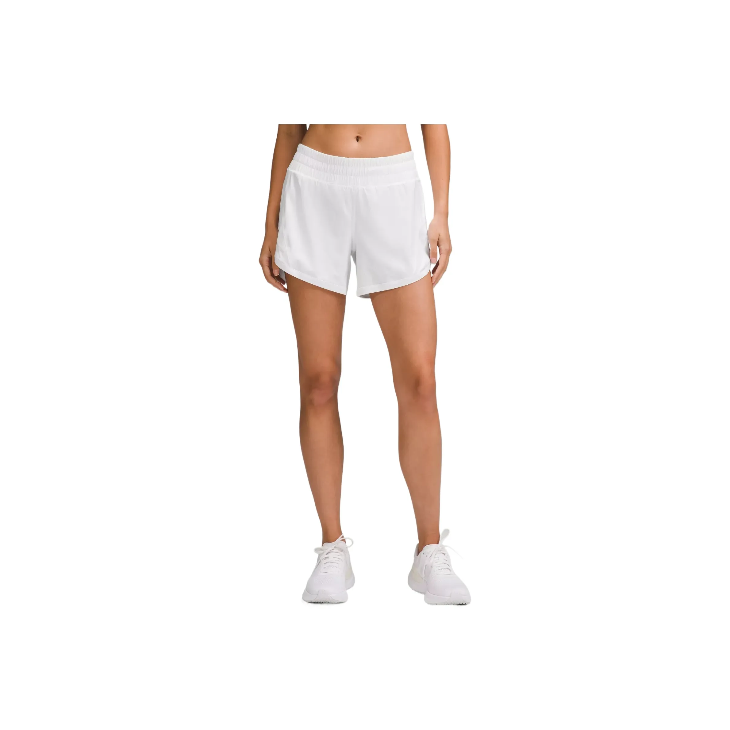 Lululemon Track That Mid Rise Lined Short Sports Shorts 5' Women's White White